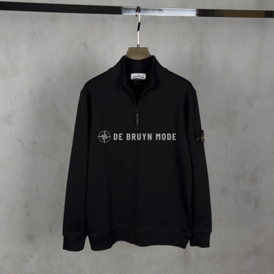 Stone Island Half Zipped Sweater Black